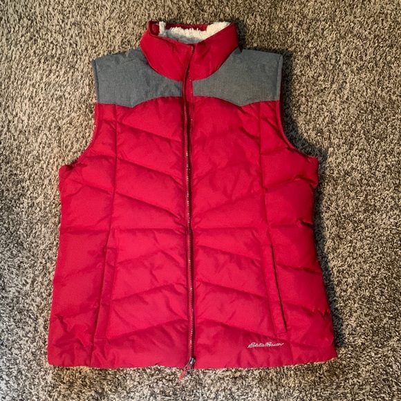Eddie Bauer Jackets & Blazers - Eddie Bauer red highland EB650 down and Sherpa vest